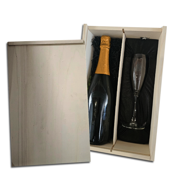 Kit Posa la teva ampolla + 1 copa de cava personalitzada