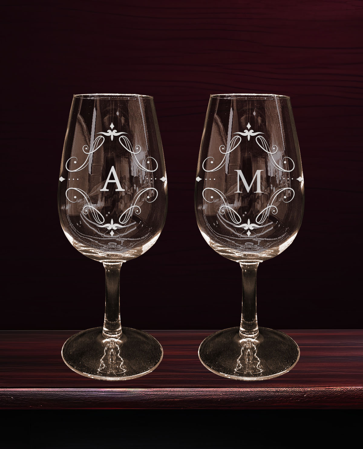Set de 2 Tastavins Personalitzats Disseny Inicial Vintage