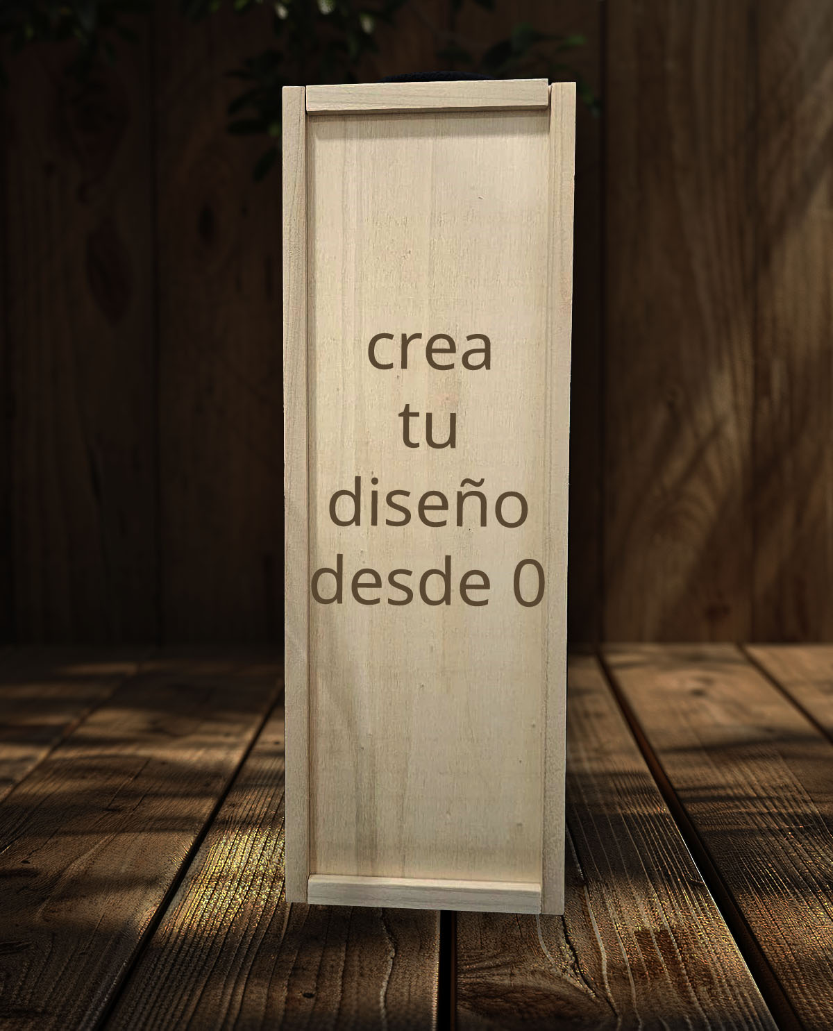 Caixa de Fusta Personalitzada per a 1 Ampolla de Vi