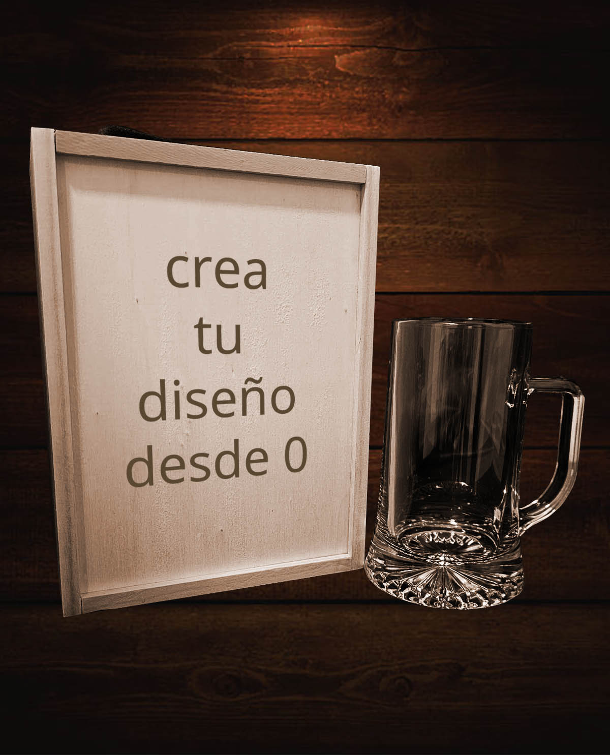 Caixa amb 1 Gerra de Cervesa Personalitzada