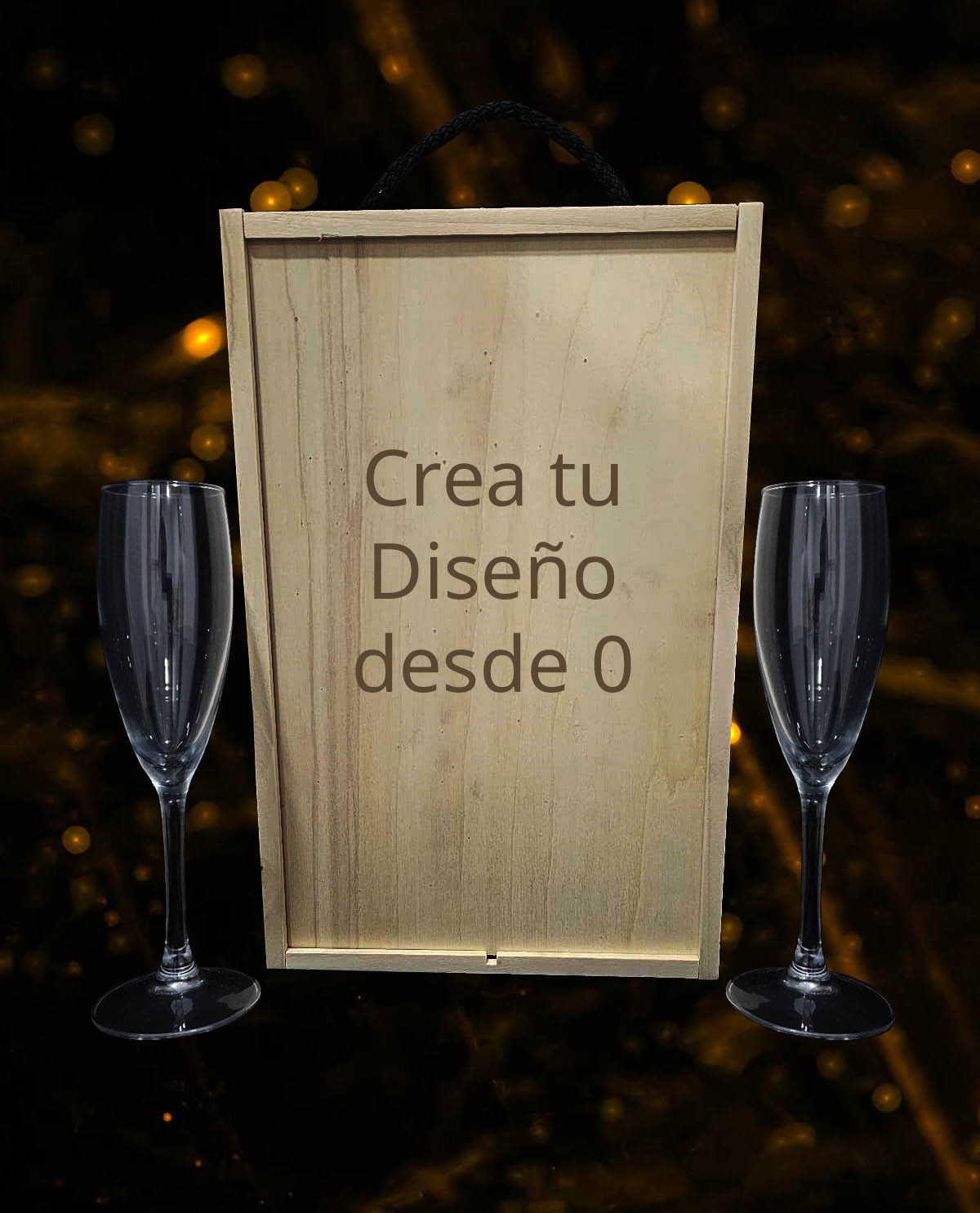 Caixa amb 2 Copes de Cava Personalitzades