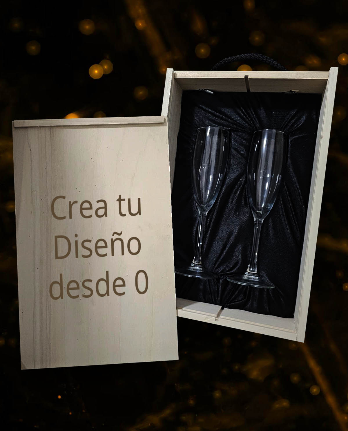 Caixa amb 2 Copes de Cava Personalitzades
