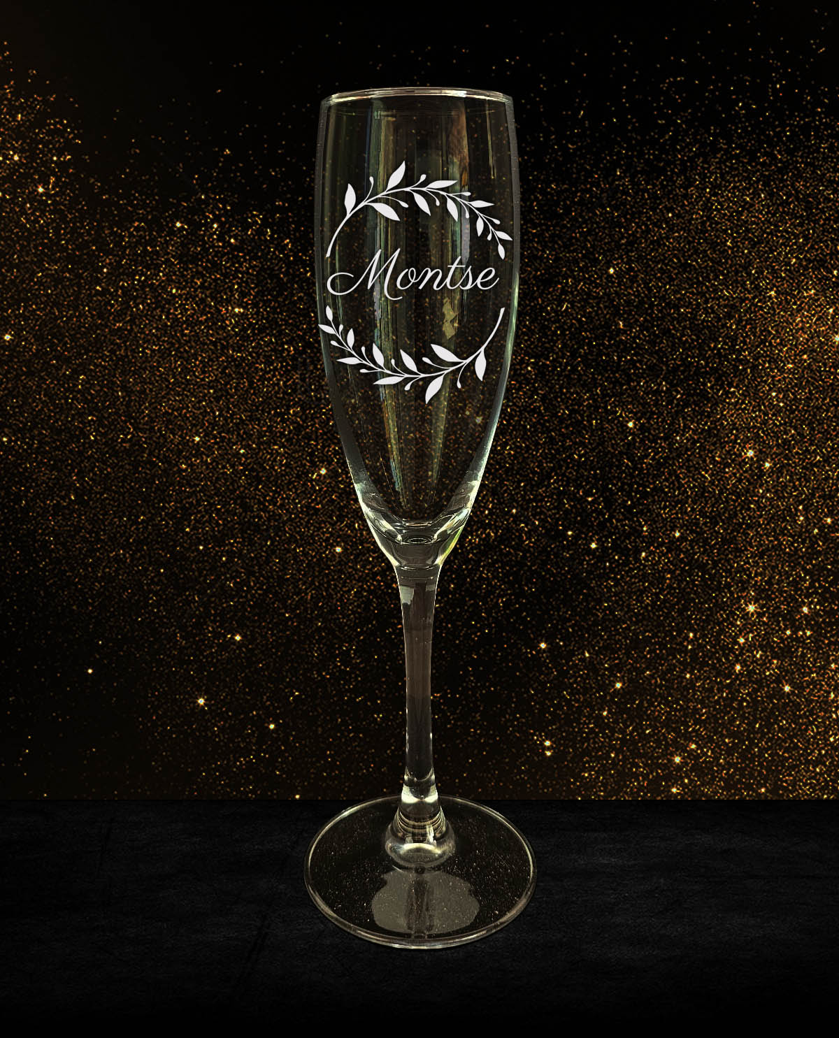 Copa de Cava Personalitzada Disseny Corona de Llorer