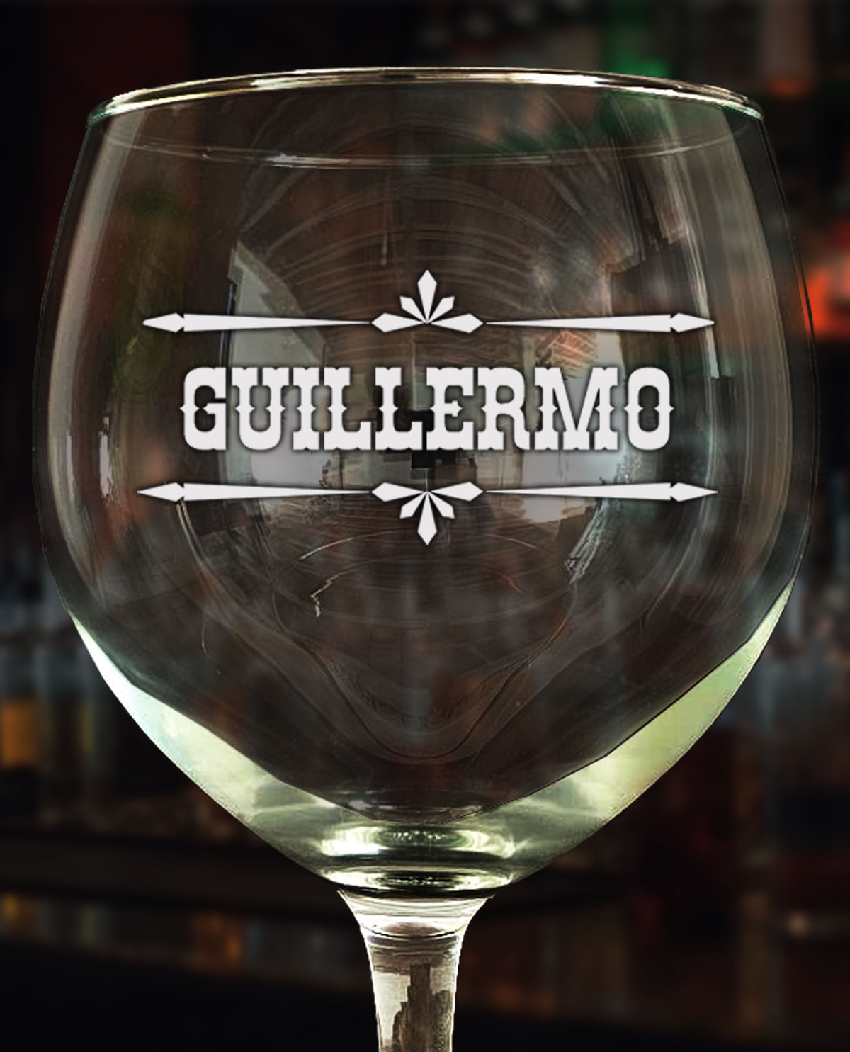 Copa de gin-tònic personalitzada amb disseny Far West