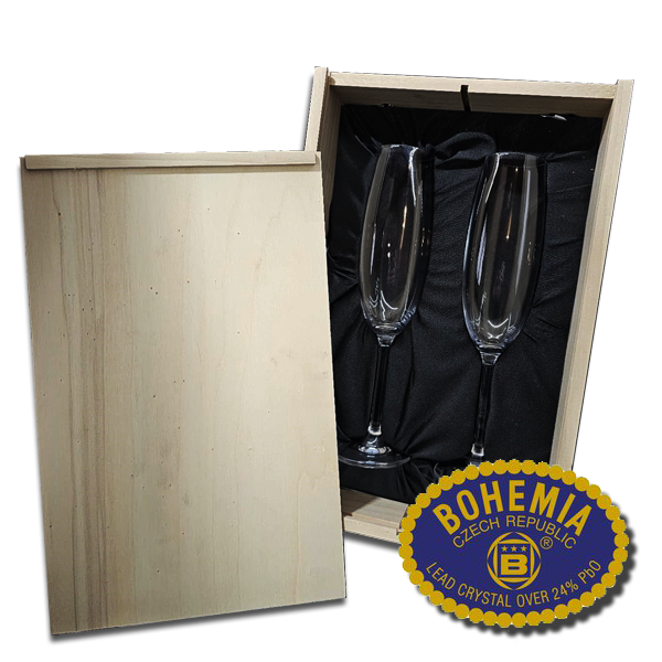 Kits con 2 copas de cava Cristal de Bohemia Premium