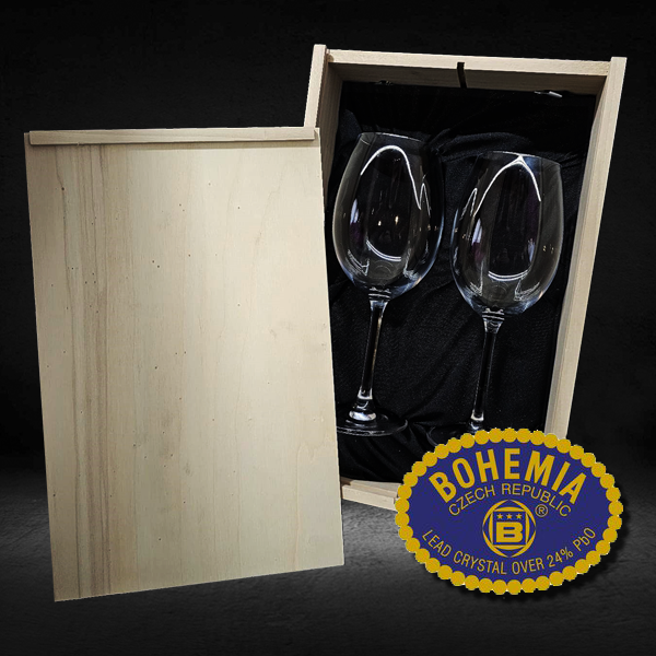 Kits con 2 Copas de Vino de Cristal de Bohemia Premium