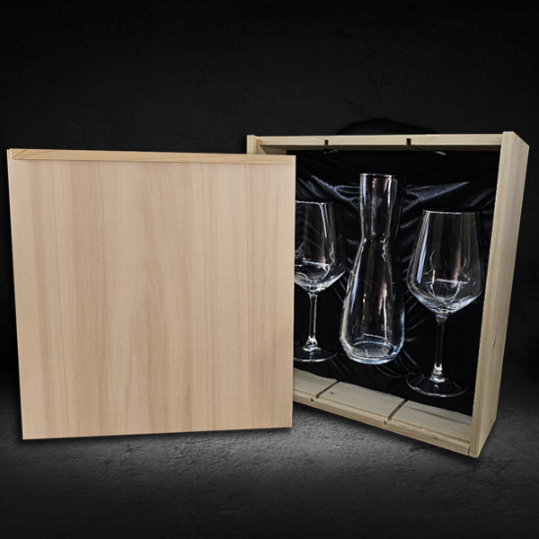 Kits de 2 copas de vino con decantador personalizados