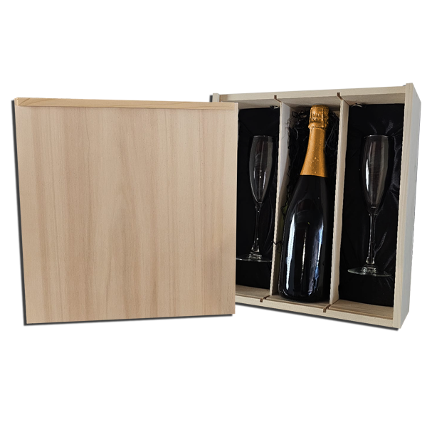 Kit Pon tu botella + 2 copas de cava personalizadas