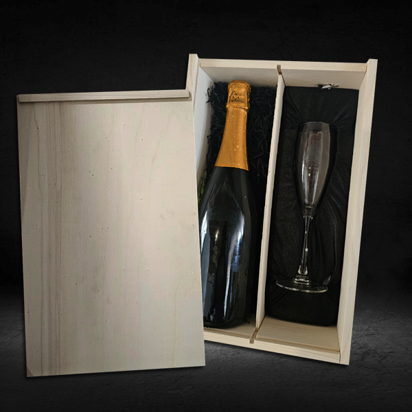 Kit Pon tu botella + 1 copa de cava personalizada