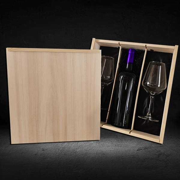 Kit Pon tu botella + 2 copas de vino personalizadas
