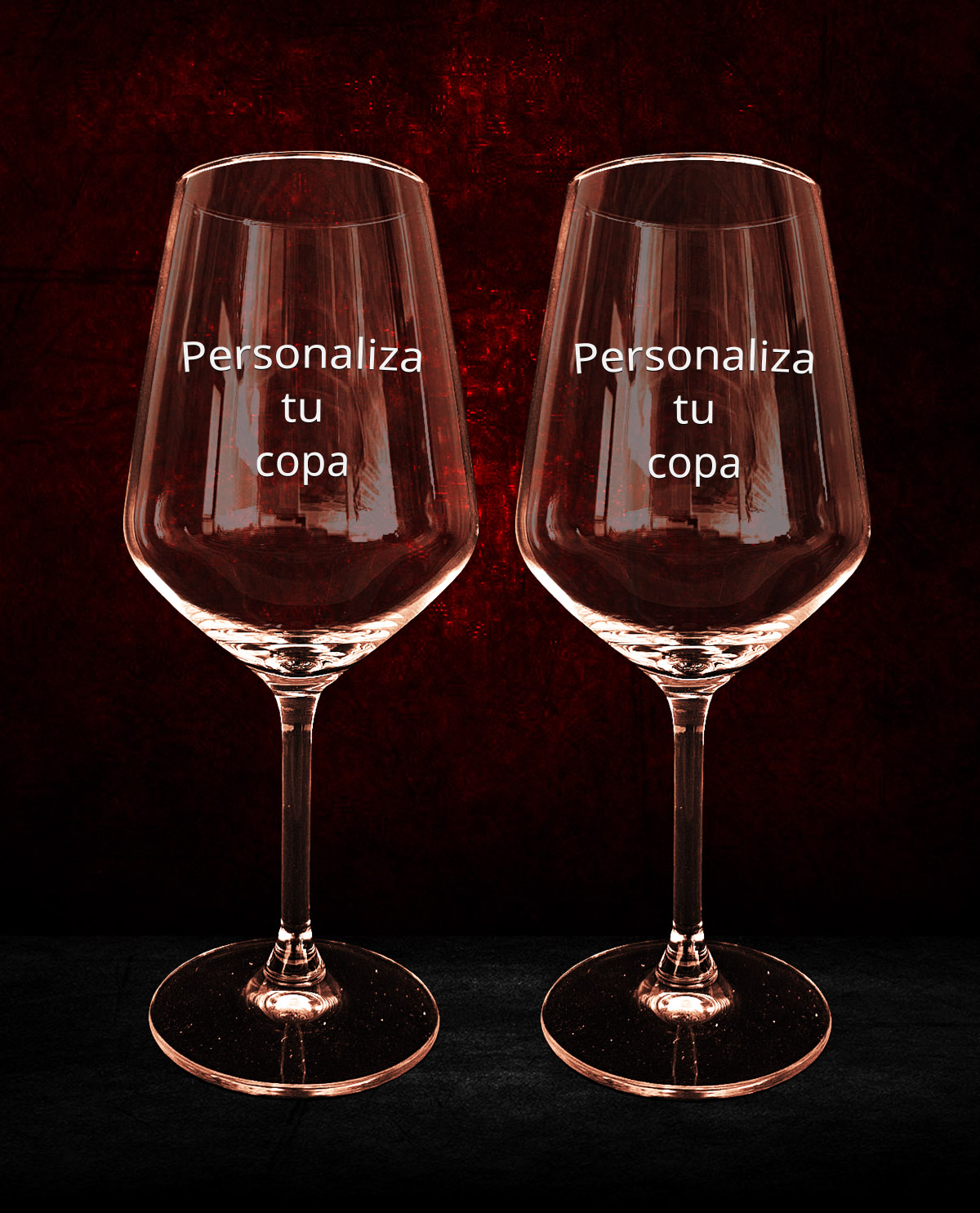 Set de 2 Copas de vino personalizadas