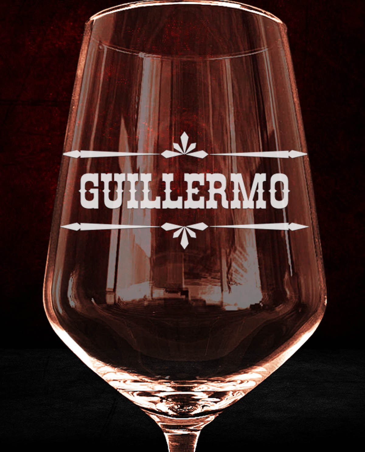 Set de 2 copas de Vino Personalizadas Diseño Corona Laurel