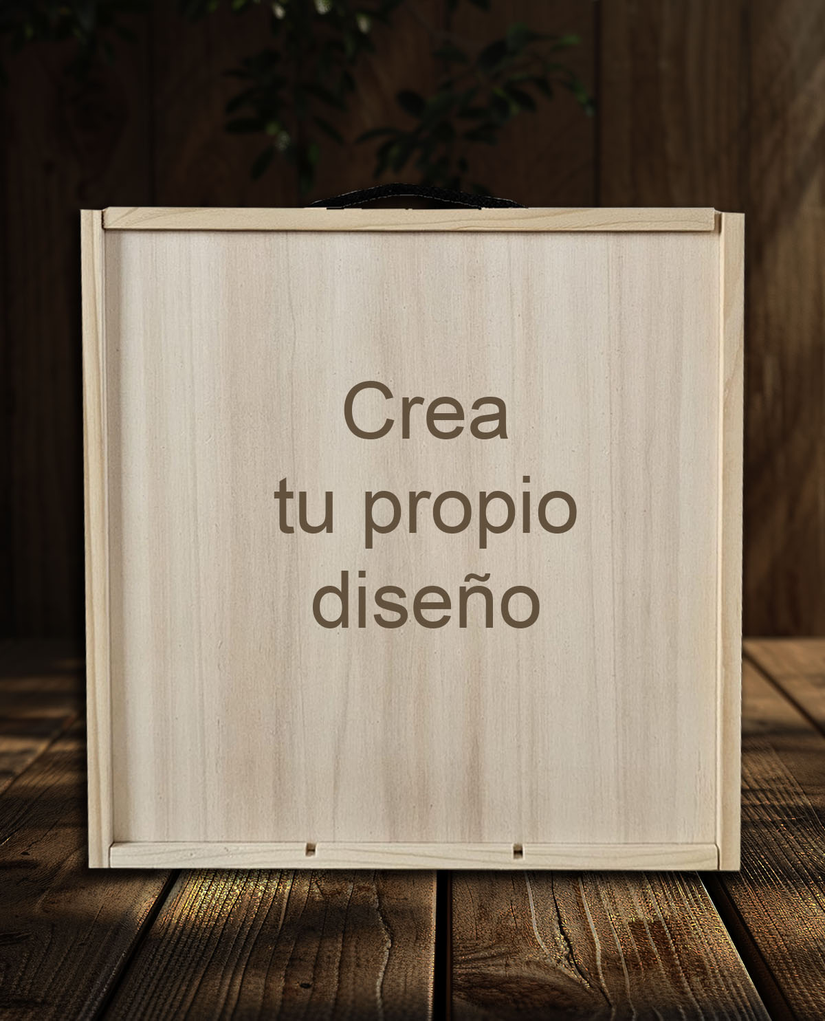 Caja de Madera Personalizada para 3 Botellas de Vino
