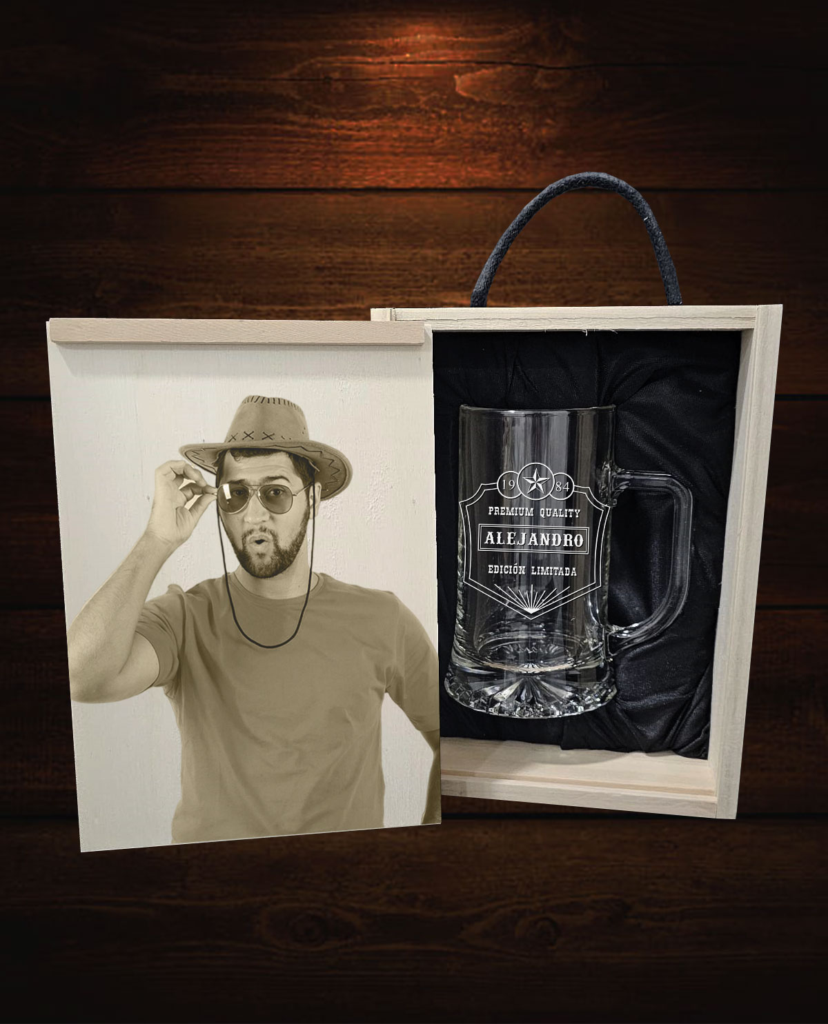 Jarra de Cerveza Personalizada con caja Diseño Premium Quality