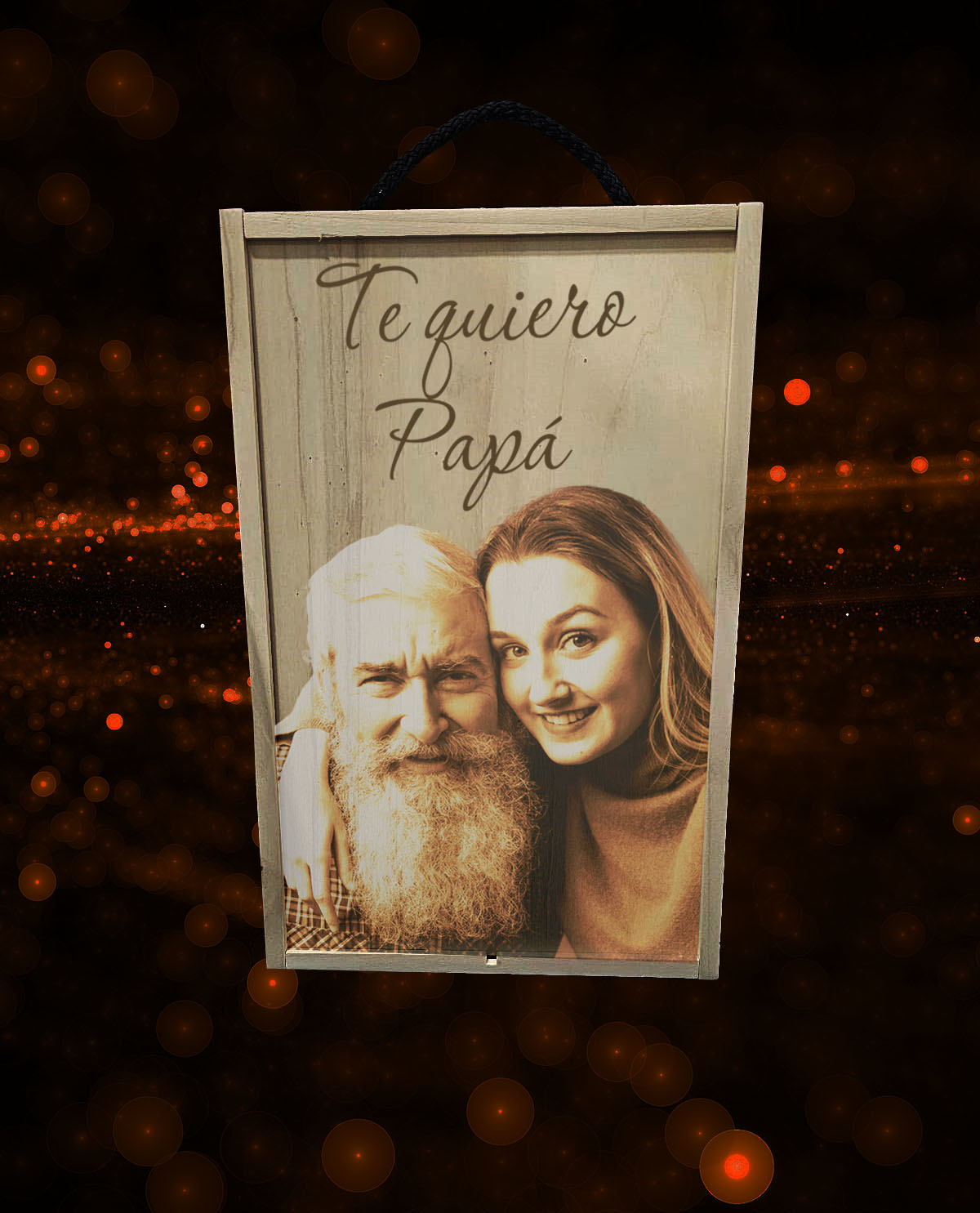 Caja con 2 copas de vino personalizadas Diseño Regalo Día del Padre