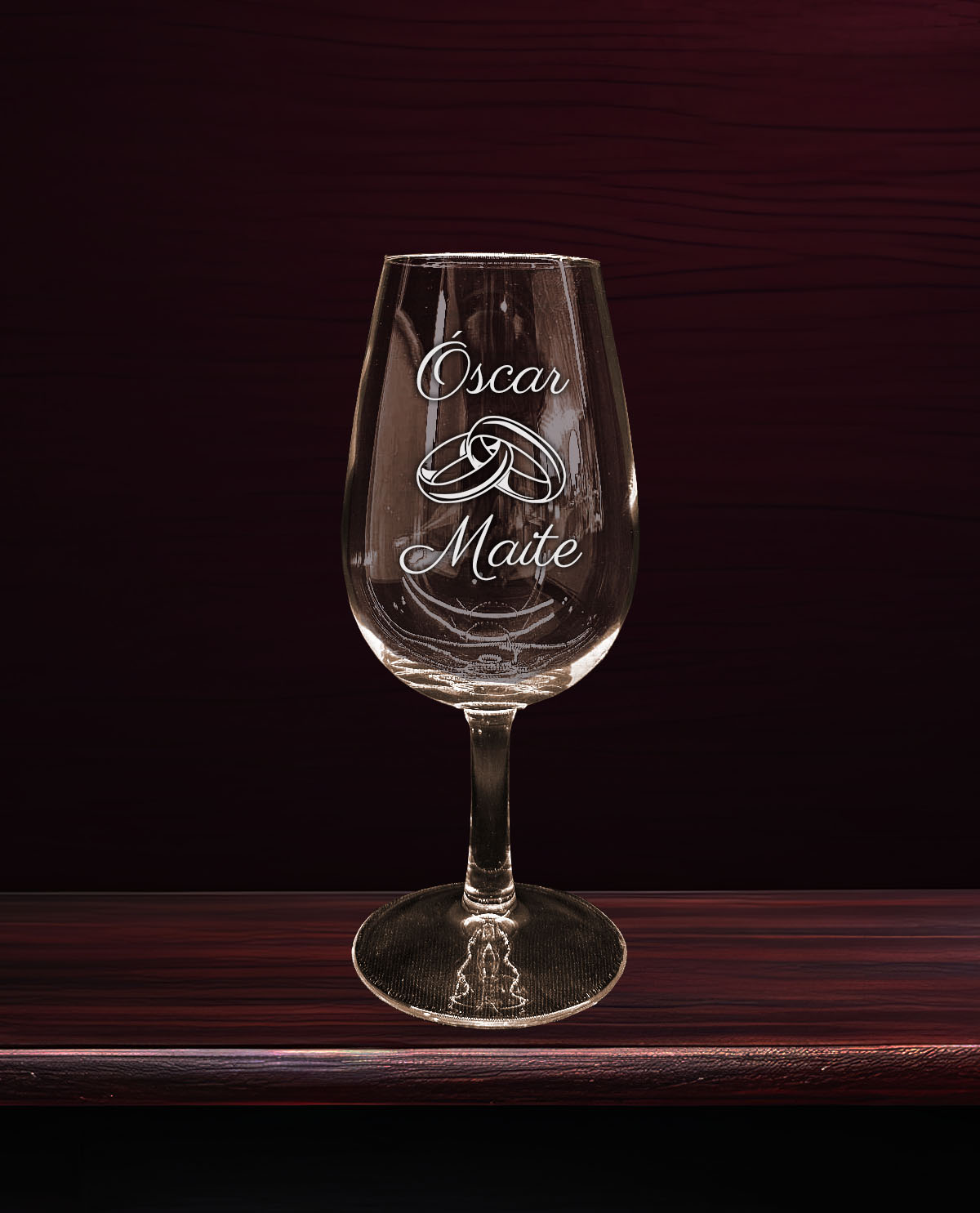 Catavinos Personalizado Diseño Alianzas y Nombres para Bodas