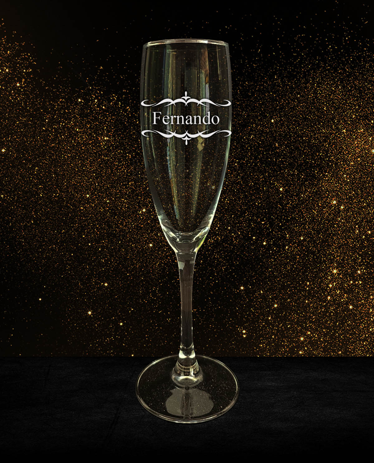 Copa de Cava Personalizada Diseño Cenefas Vintage