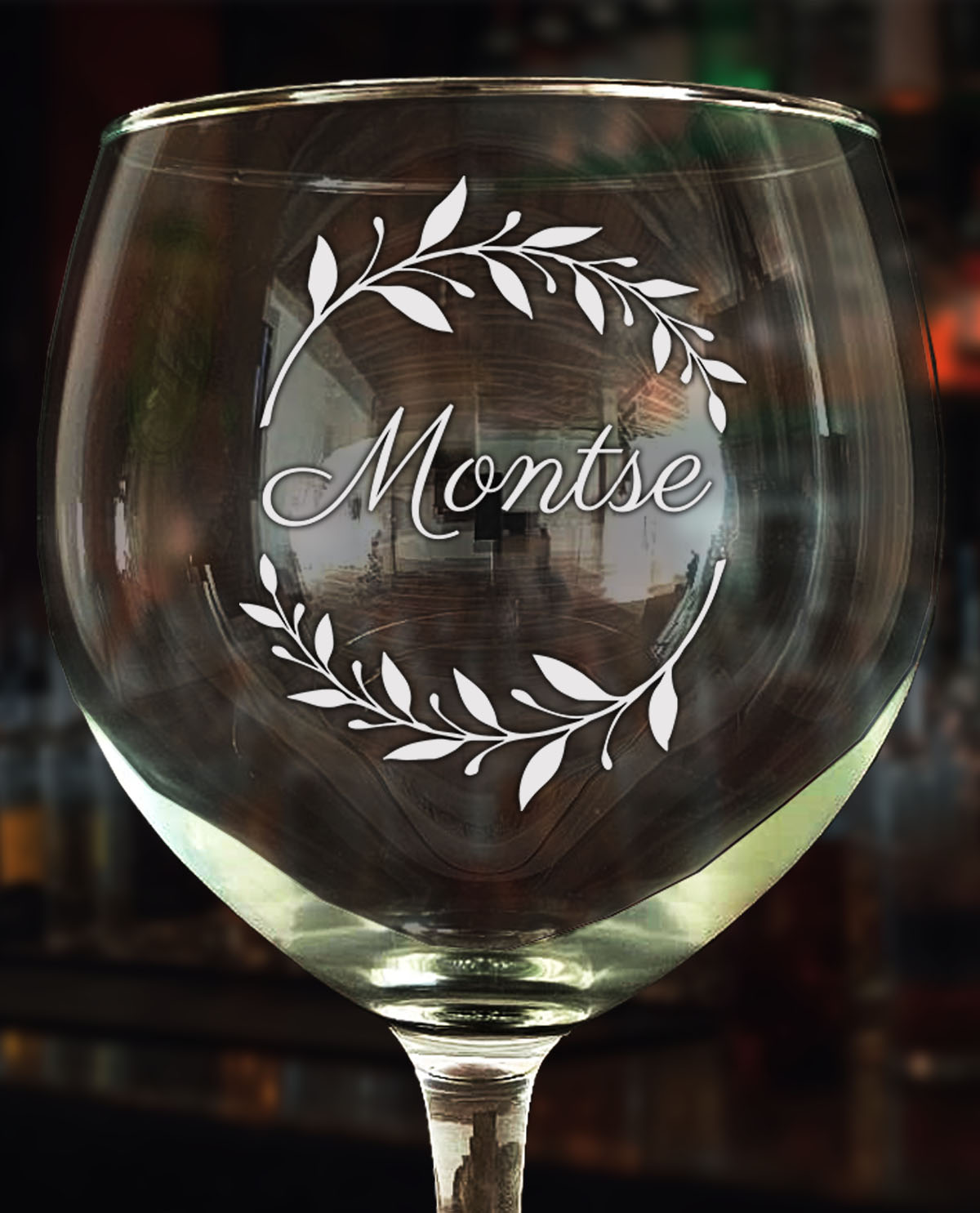 Copa de gintonic personalizada Diseño Corona de Laurel
