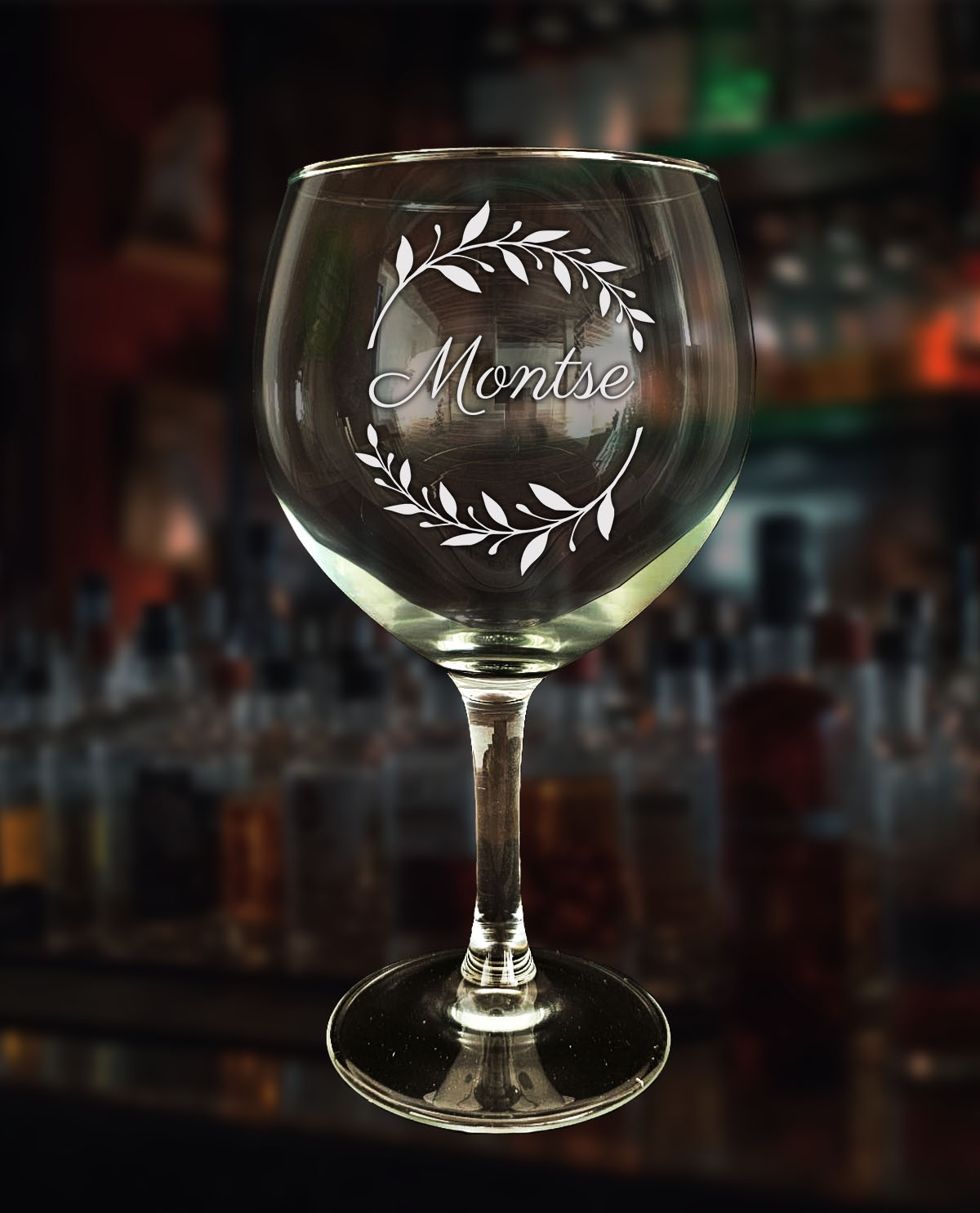 Copa de gintonic personalizada Diseño Corona de Laurel