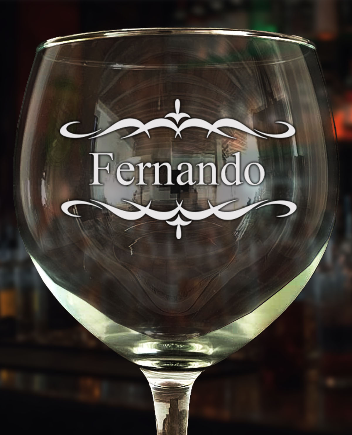Copa de gintonic personalizada Diseño Cenefas Vintage