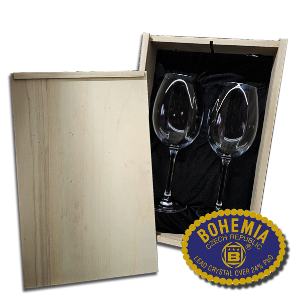 Kits com 2 Copos de Vinho em Cristal da Boémia Premium