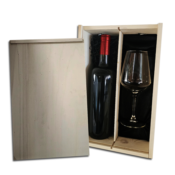 Kit Coloca a tua garrafa + 1 copo de vinho personalizado