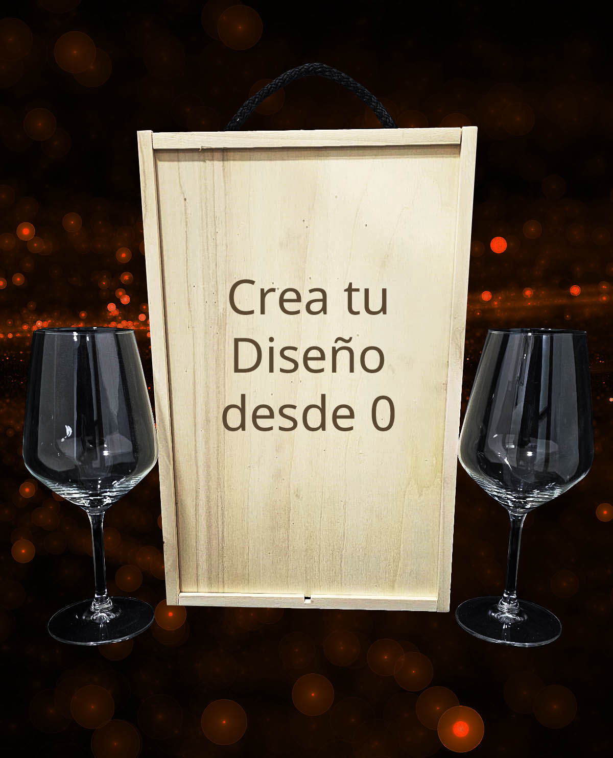 Caixa com 2 Copos de Vinho Personalizados