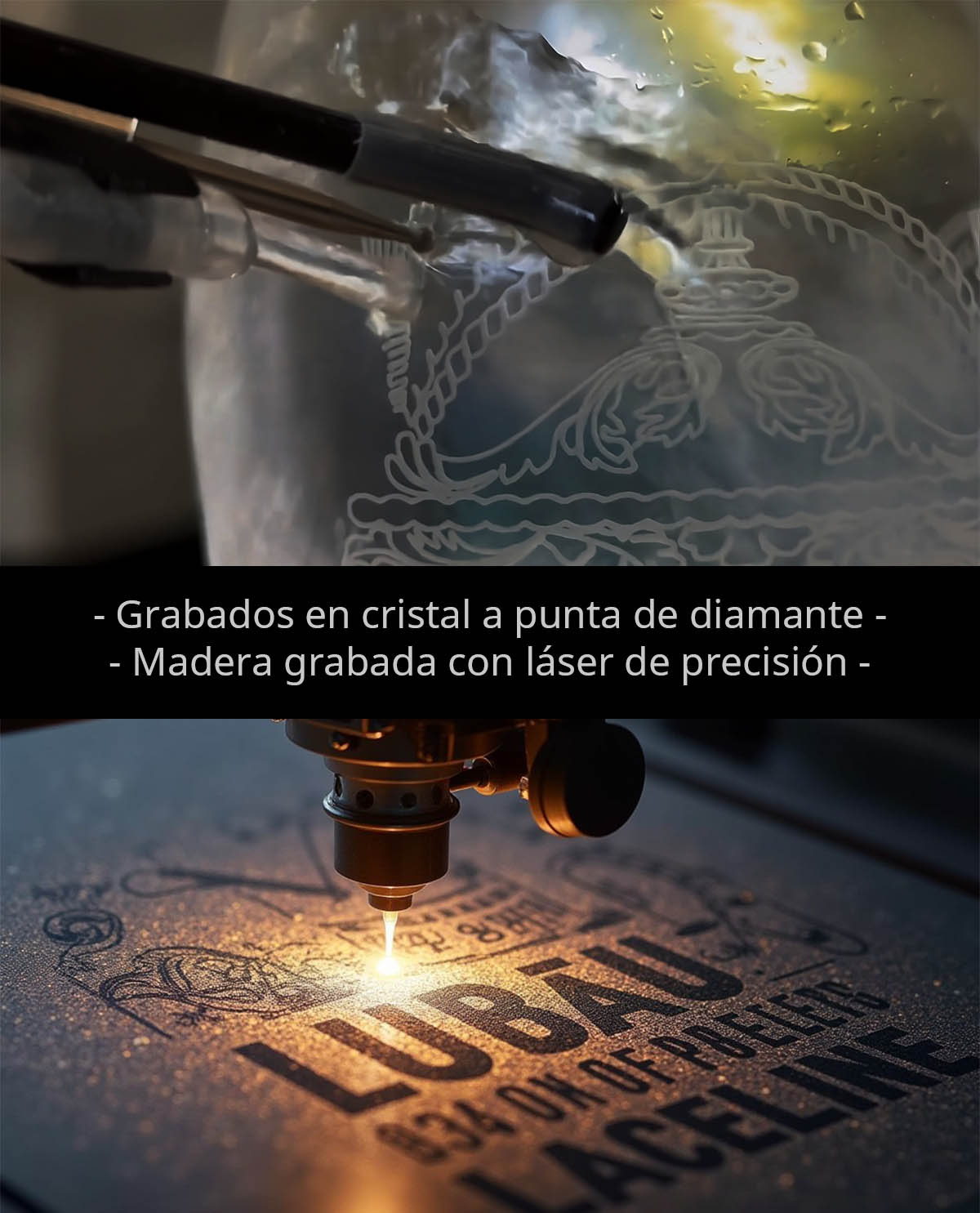 Conjunto de decantador e 2 copos de vinho em cristal da Boémia premium Modelo Casamento Alianças