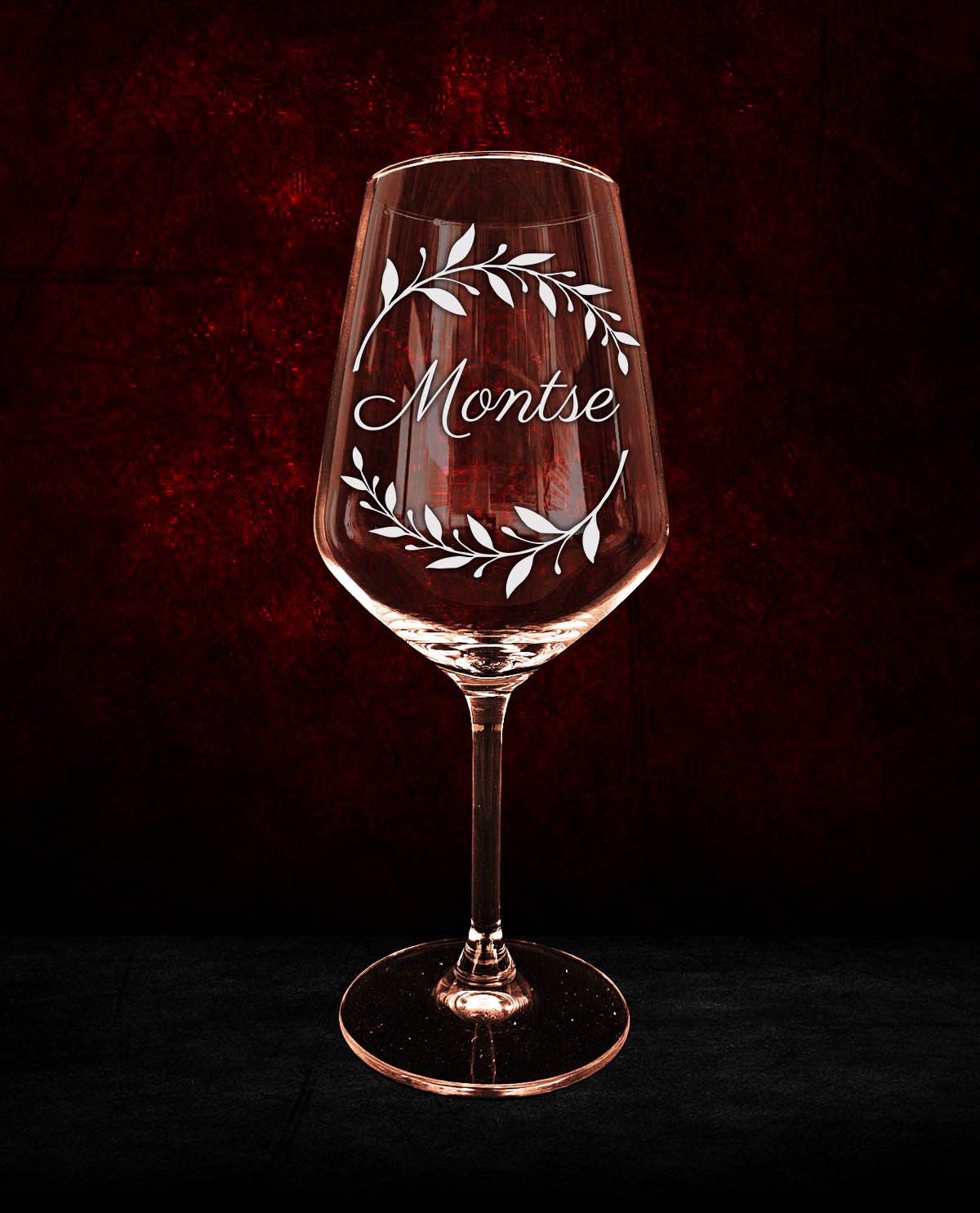 Copo de Vinho Personalizado Design Coroa de Louros
